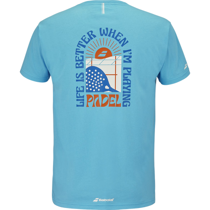 Perf Cotton Tee Men Scuba Blue